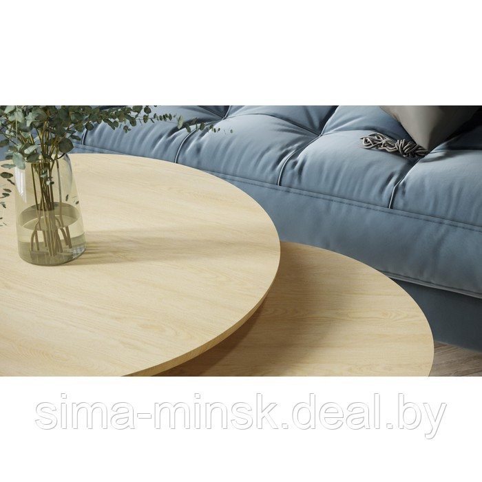 Комплект из двух журнальных столов «Лесли», 810×610×500 мм, цвет дуб янтарный / чёрный - фото 7 - id-p206425488