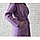 Халат женский, шалька+кант, размер 52, цвет сиреневый, вафля, фото 2