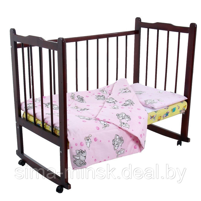 Комплект в кроватку для девочки одеяло(110*140см) с подушкой(40*60см) бязь,синтепон, МИКС - фото 5 - id-p206434639