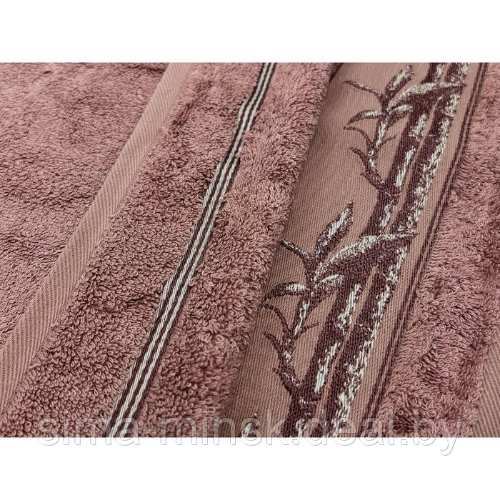 Полотенце бамбуковое Palmyra, размер 70x140 см, цвет ягодный - фото 2 - id-p206438311
