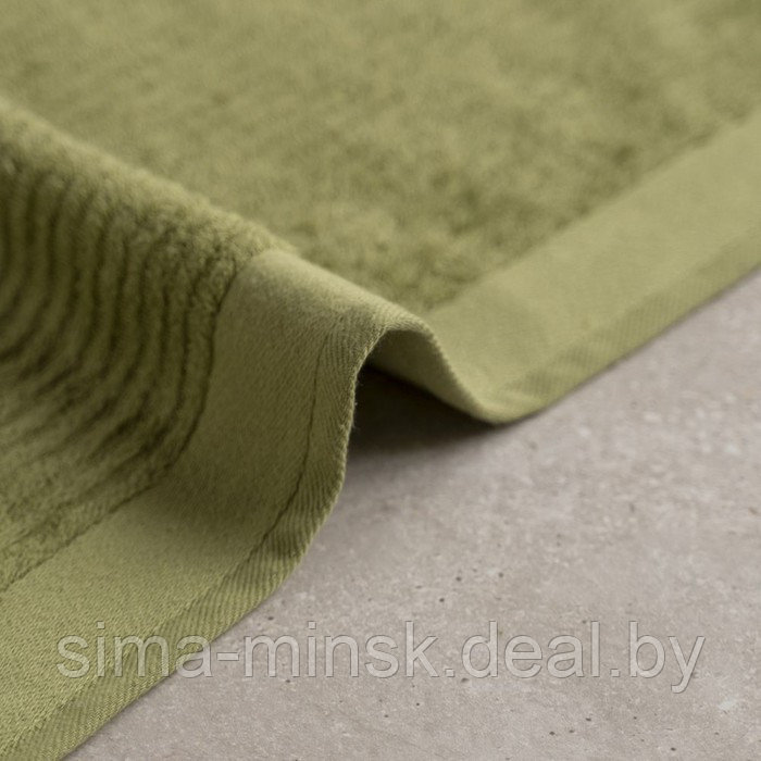 Полотенце махровое «Лайн», размер 30х50 см, цвет зелёный - фото 2 - id-p206437052