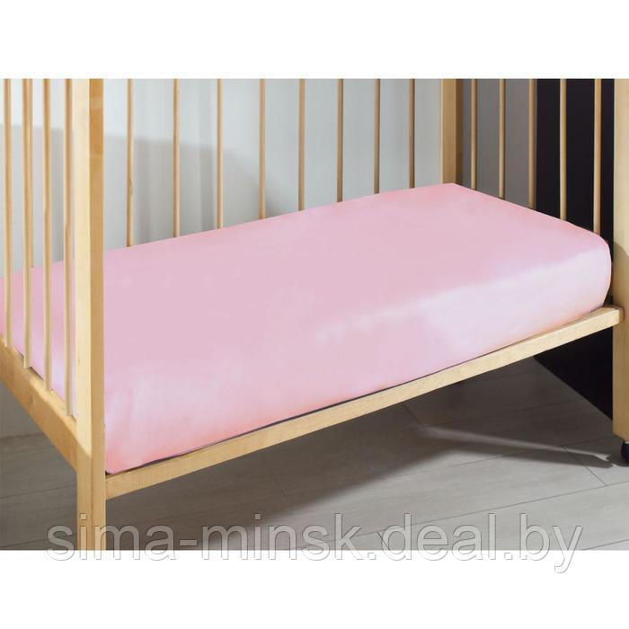 Простыня детская, размер см, цвет розовый - фото 1 - id-p206435358