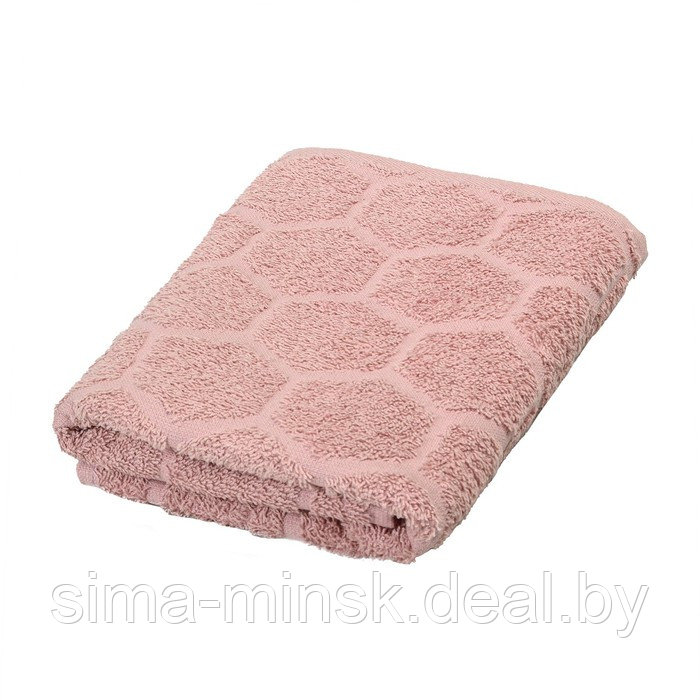 Полотенце махровое «Сота», размер 50x90 см, цвет розовый - фото 1 - id-p206437073