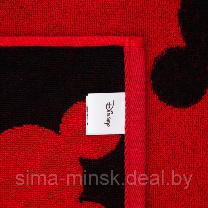 Полотенце махровое Mickey "Микки Маус", красный, 70х130 см, 100% хлопок, 420гр/м2 - фото 4 - id-p206434434