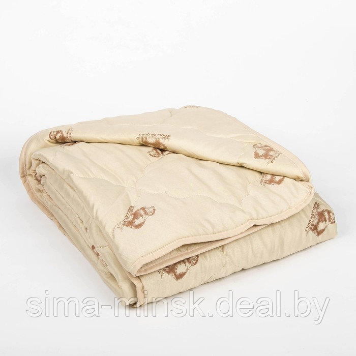 Одеяло облегчённое Адамас "Овечья шерсть", размер 200х220 ± 5 см, 200гр/м2, чехол п/э - фото 1 - id-p206436443