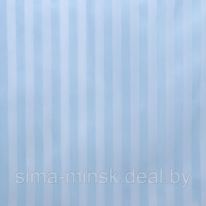 Штора для ванны Доляна «Полоска», 180×180 см, полиэстер, цвет голубой - фото 2 - id-p206438388