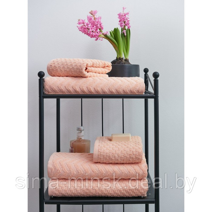 Полотенце махровое Peach, размер 50х90 см, цвет розовый - фото 2 - id-p206437146