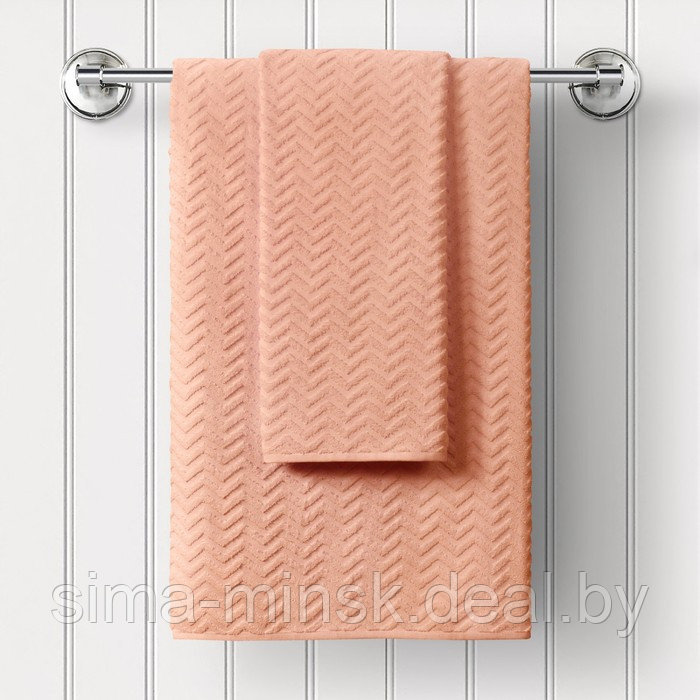 Полотенце махровое Peach, размер 50х90 см, цвет розовый - фото 3 - id-p206437146