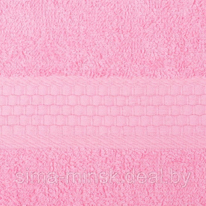 Полотенце махровое гладкокрашеное «Эконом» 70х130 см, цвет розовый - фото 2 - id-p206435738