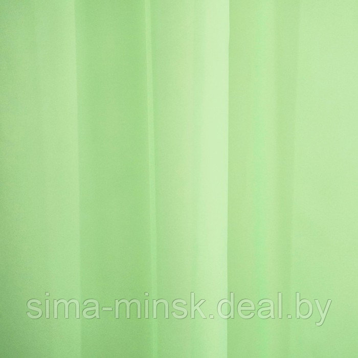 Тюль вуаль однотонная 145х260 см, светло-зелёный, 100% п/э - фото 2 - id-p206452207