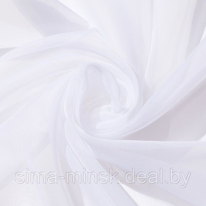Тюль «Этель» 145×270 см, цвет белый, вуаль, 100% п/э - фото 2 - id-p206452217