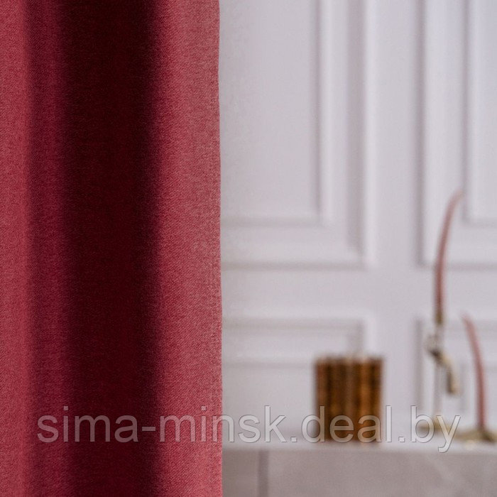 Комплект штор с подхватами «Лаура», размер 200х270 см, цвет бордовый - фото 3 - id-p206452068