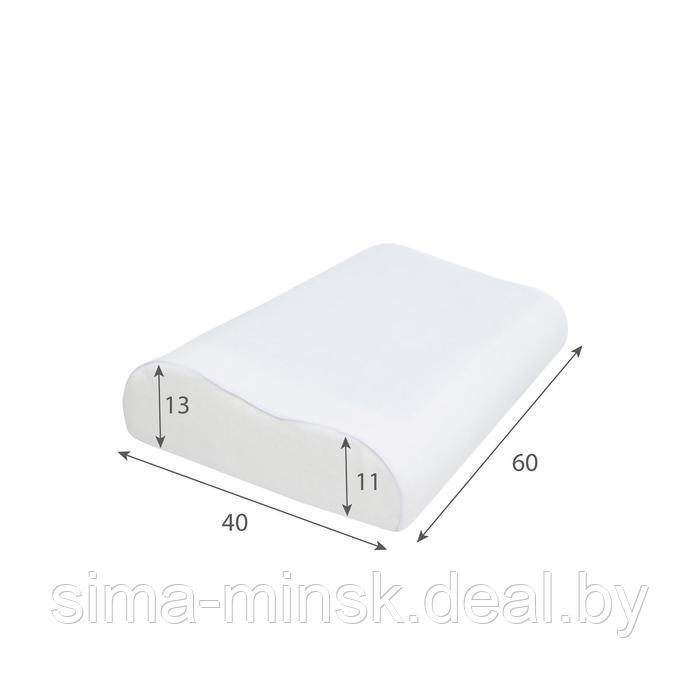 Подушка Memory Foam Wave Gel, размер 60х40х13/11 см - фото 2 - id-p206444586
