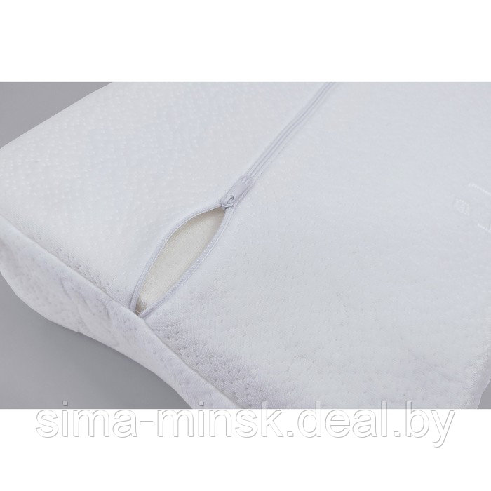 Ортопедическая подушка в Memory Foam в Fito-чехле Tencel, размер 50x30x10/7 см, цвет белый - фото 2 - id-p206444587