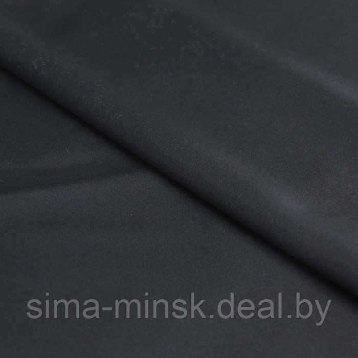 Ткань плательная, сатин стрейч, ширина 150 см, цвет чёрный - фото 3 - id-p206452542