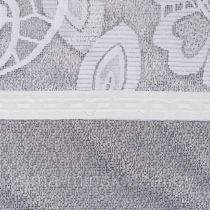 Тюль на кухню со шторной лентой, 325х205 см, цвет белый, 100% полиэстер - фото 4 - id-p206441310