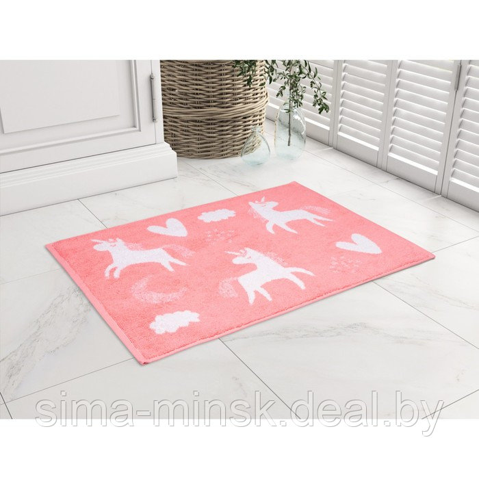 Полотенце для ног Unicorn, размер 50х70 см, цвет розовый - фото 1 - id-p206437335