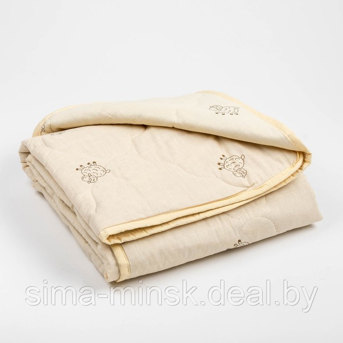 Одеяло Адамас облегчённое Овечья шерсть, размер 110х140±5 см, 200 г/м² - фото 1 - id-p206435148