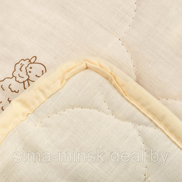 Одеяло Адамас облегчённое Овечья шерсть, размер 110х140±5 см, 200 г/м² - фото 3 - id-p206435148