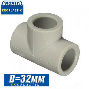 Тройник d32 Wavin Ekoplastik