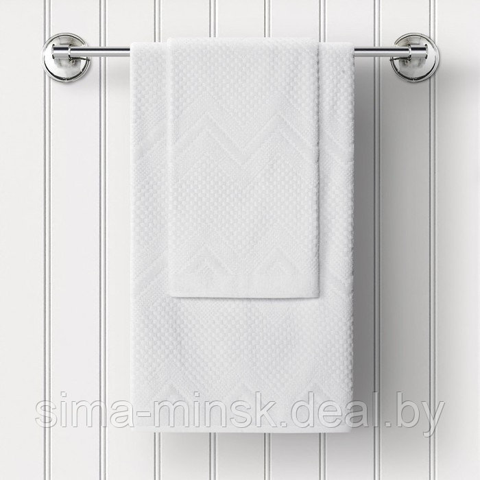 Полотенце махровое White, размер 70х130 см, цвет белый - фото 1 - id-p206437606