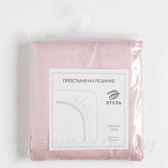 Простыня на резинке Pink rose 180х200х25 см, 100% хлопок, мако-сатин, 114г/м2 - фото 4 - id-p206451152
