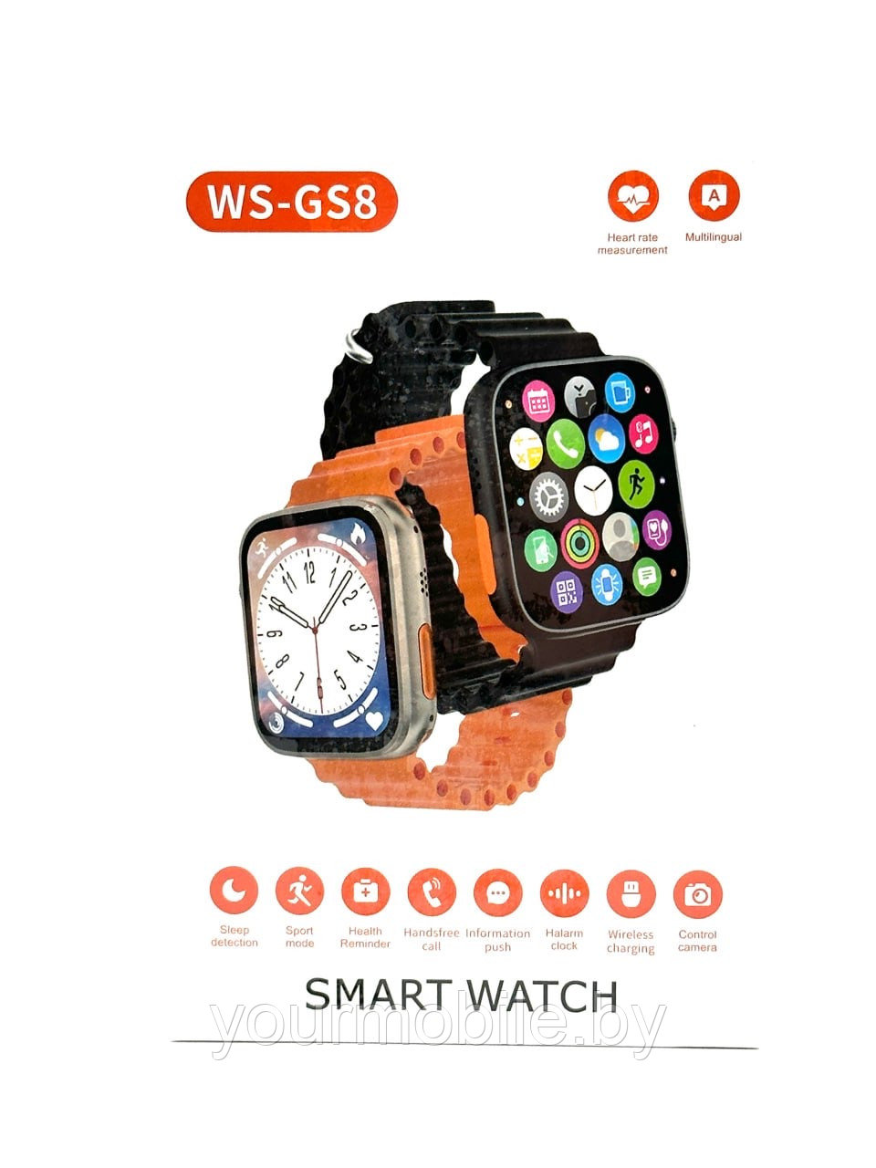 Умные Смарт часы WS-GS8 (Smart Watch) (копия Watch Ultra) - фото 1 - id-p206454535
