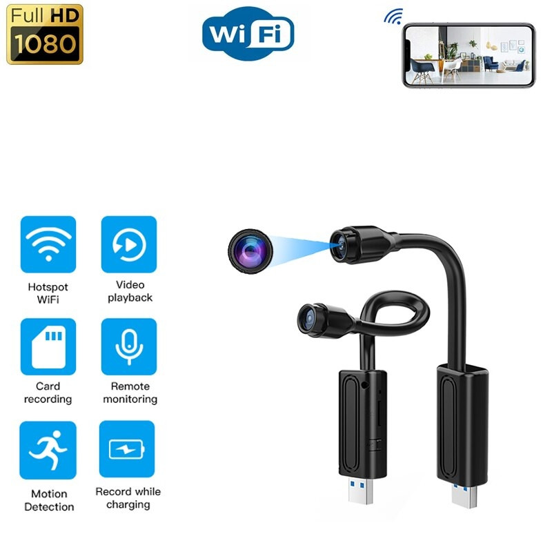 Скрытая мини камера USB WI FI W11 Full HD 1280х720 - фото 1 - id-p206454529