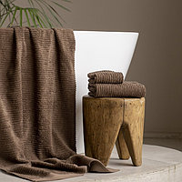 Полотенце махровое «Лайн», размер 70х140 см, цвет коричневый