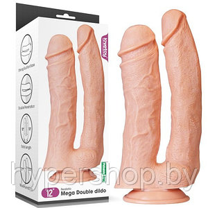 Огромный двойной фаллос на присоске Lovetoy Realistic Mega Double Dildo 33 см