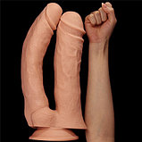 Огромный двойной фаллос на присоске Lovetoy Realistic Mega Double Dildo 33 см, фото 8