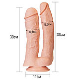 Огромный двойной фаллос на присоске Lovetoy Realistic Mega Double Dildo 33 см, фото 2