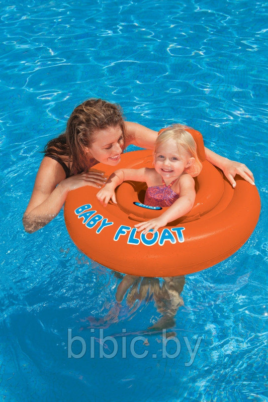 Детский надувной круг ходунки для плавания с сиденьем Intex Baby Float 56588 для купания детей малышей интекс - фото 3 - id-p206454566