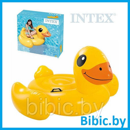 Детская надувная игрушка плотик Жёлтый утёнок intex Интекс круг для купания плавания детей 57556NP