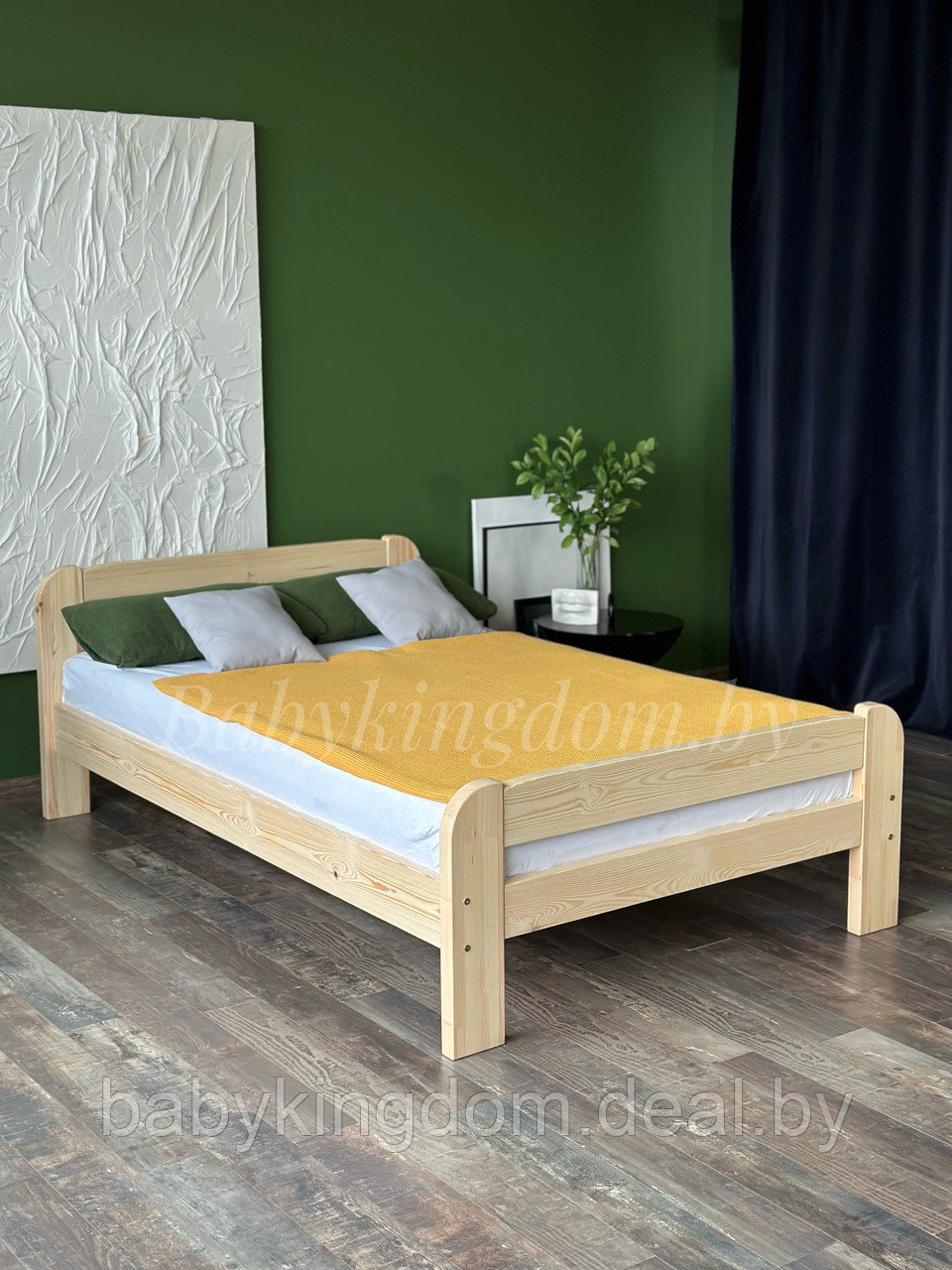 Двуспальная кровать "Бодо" 160х200(лак) - фото 2 - id-p192980357