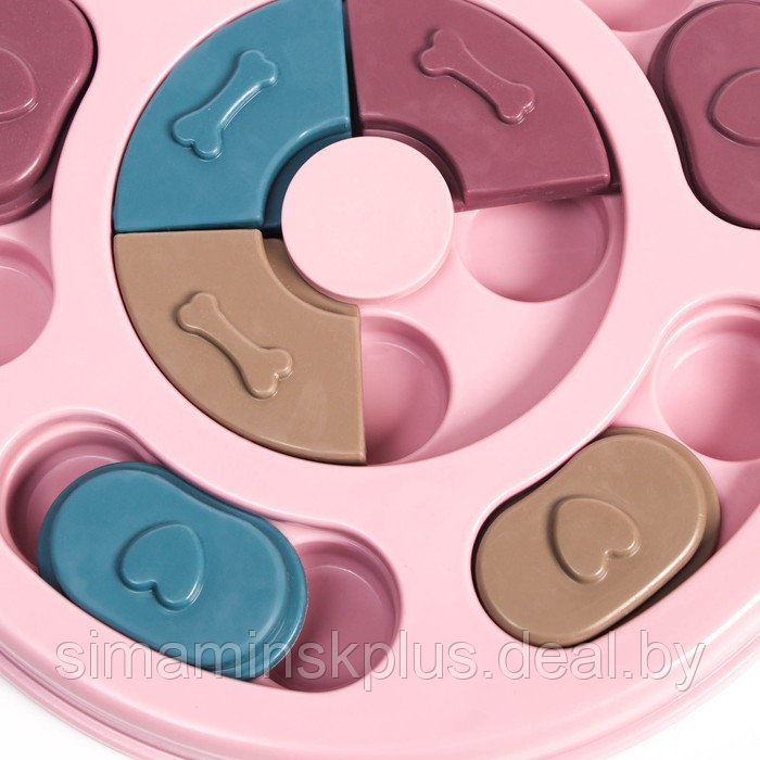 Игрушка интеллектуальная для лакомств, 14 х 3 см, розовая - фото 3 - id-p206455855