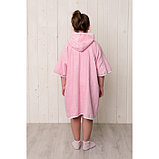 Халат-пончо для девочки, размер 60х80 см, махра, цвет розовый, фото 2