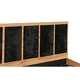 Кровать «Либерти» 51.18, 1400×2000 мм, цвет дуб вотан / чёрный / велюр монако чёрный, фото 3