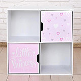 Стеллаж с дверцами Little Princess, 60 × 60 см, цвет белый, фото 3