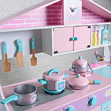 Игровой набор, кухонный модуль «Домик» деревянная посуда в наборе, фото 4