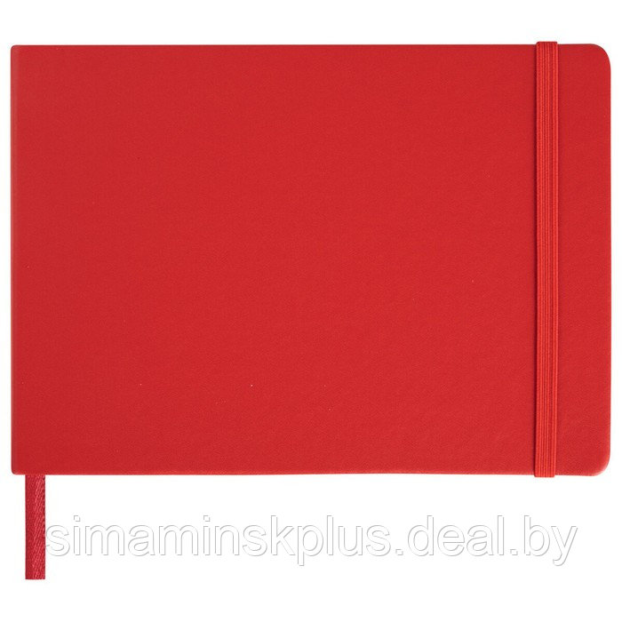 Скетчбук 140г/м 148*210 мм BRAUBERG ART CLASSIC 80л, кожзам, кремовая бумага, красный 113197 - фото 10 - id-p206456050