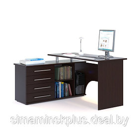 Компьютерный стол, 1400 × 1270 × 750 мм, левый, цвет венге