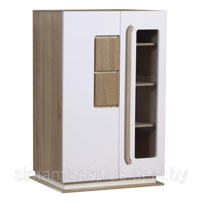 Шкаф комбинированный «Дора» 30.03-02, 900×434×1344 мм, Дуб сонома/Белый глянец - фото 1 - id-p206457544