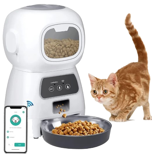 Автоматическая кормушка для домашних питомцев Elf Automatic Pet feeder с Wi-Fi и управлением через смартфон, фото 1