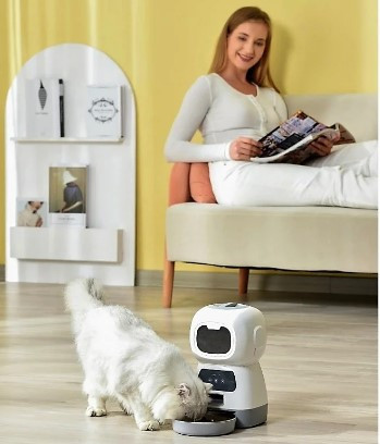 Автоматическая кормушка для домашних питомцев Elf Automatic Pet feeder с Wi-Fi и управлением через смартфон - фото 7 - id-p206460908