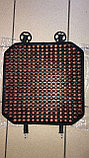 НАКИДКА деревянные шарики на сиденье нижняя  50х54 см / чёрная на каркасе, фото 3