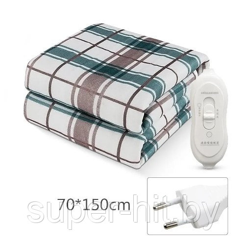 Электроодеяло с подогревом Electric Under blanket 1500 mm x 700 mm (2 режима обогрева, пульт управления) - фото 2 - id-p206461424