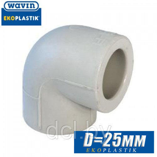 Угол d25x90° Wavin Ekoplastik - фото 1 - id-p206470623