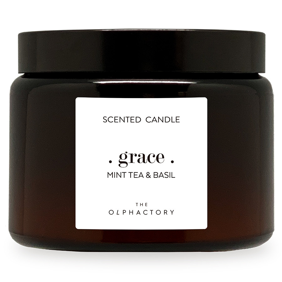 Свеча ароматическая The Olphactory, Mint tea & Basil, 72 ч