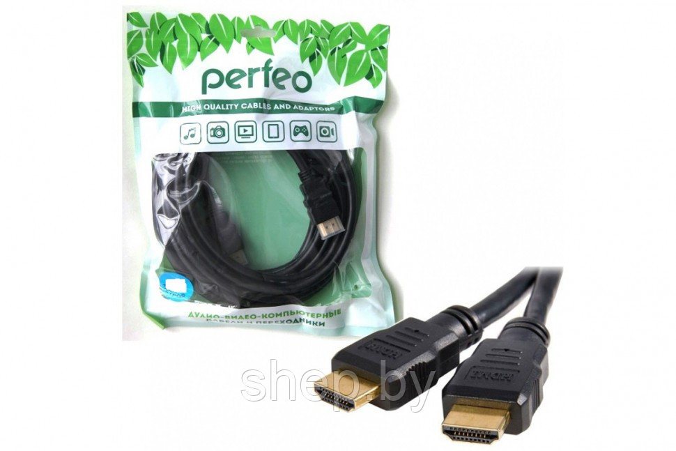Кабель Perfeo (H1004) HDMI A вилка - HDMI A вилка, ver.1.4 / 3 метра - фото 4 - id-p206470766